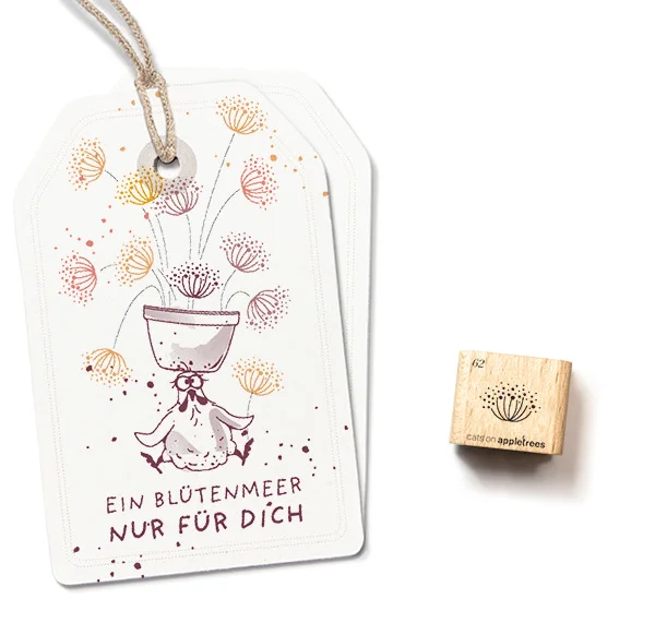 Cats on Appletrees - Mini Stempel Bloem (62)