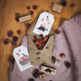 Cats on Appletrees - Mini Stempel Aardbei Contouren