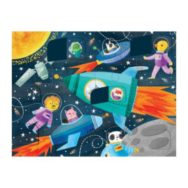 Mudpuppy - Lift-the-flap Puzzle Blast Off! (12 st)
