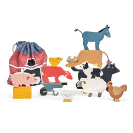 Tender Leaf Toys - Stapelaar Boerderijdieren - 13-delig