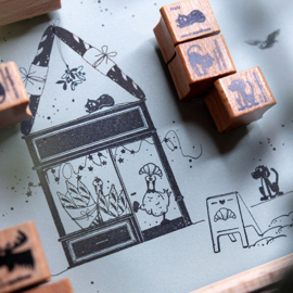 Cats on Appletrees - Stempel Huis 24 - Winkeletalage (2)