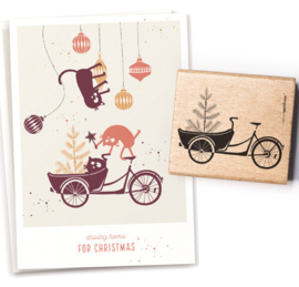 Cats on Appletrees - Stempel Bakfiets Met Kerstboom