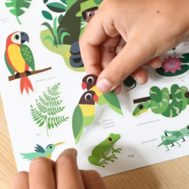 Poppik - Mini Stickerposter: Groen de Jungle