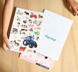 Poppik - Mini Stickerposter: Boerderij