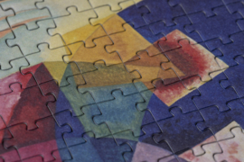 Londji - Cube Puzzel Geel-Rood-Blauw (Kandinsky) (520 st)