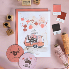Cats on Appletrees - Stempel Tekst Homemade Happiness