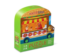 Crocodile Creek - 2-zijdige Puzzel Foodtruck Monster Burger (24st)