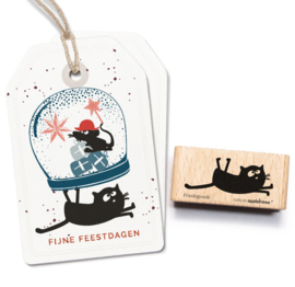 Cats on Appletrees - Stempel Kat Friedegunde Liggend
