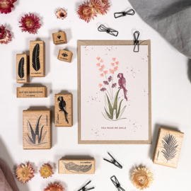 Cats on Appletrees - Stempel Blad Strelitzia Klein