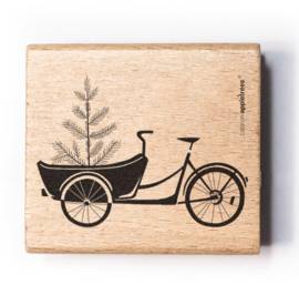 Cats on Appletrees - Stempel Bakfiets Met Kerstboom