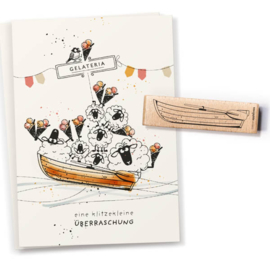 Cats on Appletrees - Stempel Roeiboot