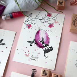Cats on Appletrees - Stempel Wilgentak