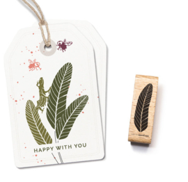 Cats on Appletrees - Stempel Blad Strelitzia Klein