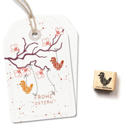 Cats on Appletrees - Mini Stempel Houten Hanger Haan