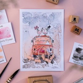 Cats on Appletrees - Mini Stempel Hoge Hoed