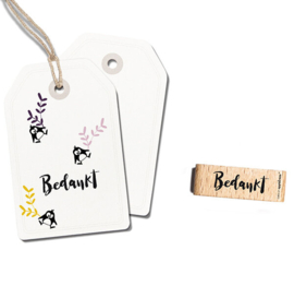 Cats on Appletrees - Stempel Tekst Bedankt