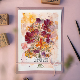 Cats on Appletrees - Stempel Bloem Cosmea (46)