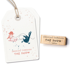 Cats on Appletrees - Stempel Tekst Dashing Through the Snow