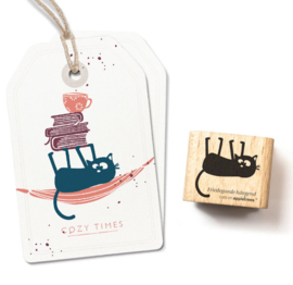 Cats on Appletrees - Stempel Kat Friedegunde Hangend