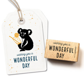 Cats on Appletrees - Stempel Tekst Wonderful Day