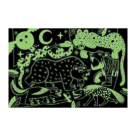 Mudpuppy - Glow in Dark Puzzel Land Predators (100 st)