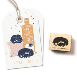 Cats on Appletrees - Stempel Teckel Enno Liggend