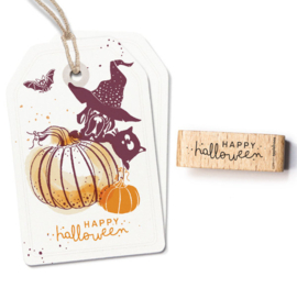 Cats on Appletrees - Stempel Tekst Happy Halloween