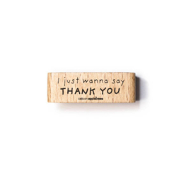 Cats on Appletrees - Stempel Tekst Just Wanna Say Thank You