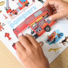 Poppik - Mini Stickerposter: Brandweer