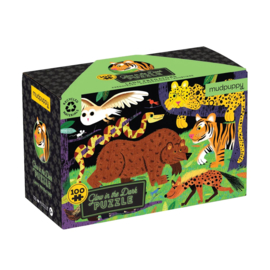 Mudpuppy - Glow in Dark Puzzel Land Predators (100 st)