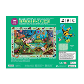 Mudpuppy - Search & Find Puzzel Bugs & Butterflies  (64 st)