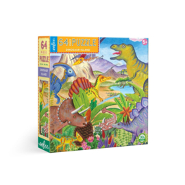 Eeboo - Dino Eiland Puzzel (64 st)