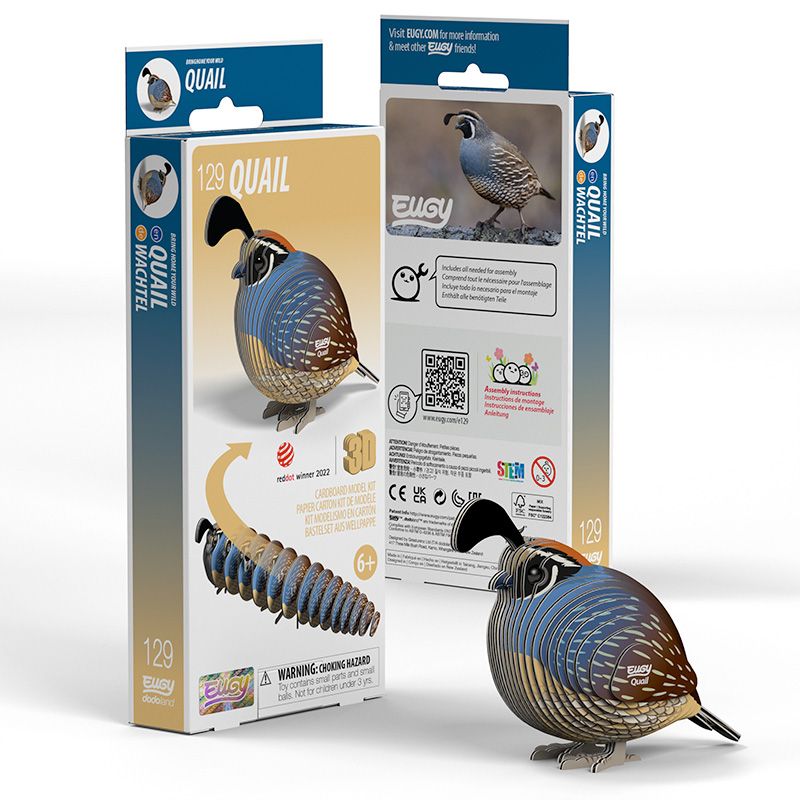 Eugy 3D - Californische Kuifkwartel (Quail #129)