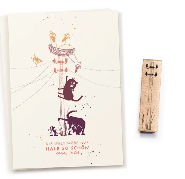 Cats on Appletrees - Stempel Stroommast