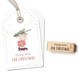 Cats on Appletrees - Stempel Tekst Driving Home For Christmas