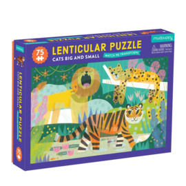 Mudpuppy - Cats Big & Small Lenticulaire Puzzel  (75 st)