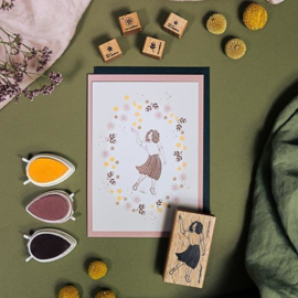 Cats on Appletrees - Mini Stempel Bloem (5)