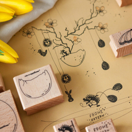 Cats on Appletrees - Mini Stempel Houten Hanger Haan