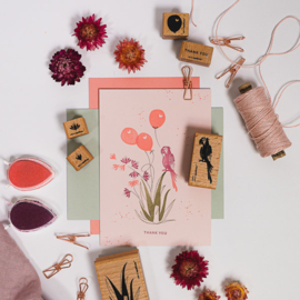 Cats on Appletrees - Stempel Ballon met Hart