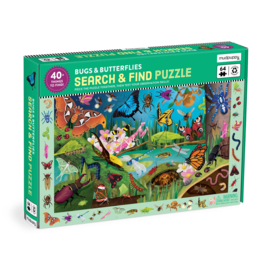 Mudpuppy - Search & Find Puzzel Bugs & Butterflies  (64 st)