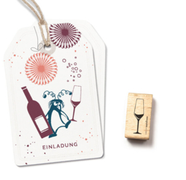 Cats on Appletrees - Stempel Champagneglas