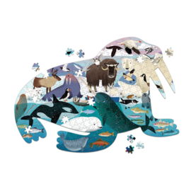 Mudpuppy - Shaped Puzzel Arctic Life (300 st)