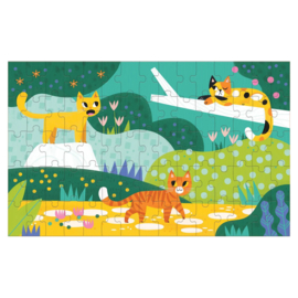 Mudpuppy - Cats Big & Small Lenticulaire Puzzel  (75 st)