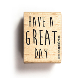 Cats on Appletrees - Stempel Tekst Great Day