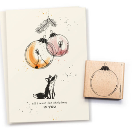 Cats on Appletrees - Stempel Kerstbal Groot