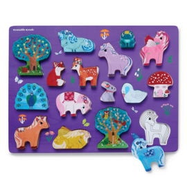 Crocodile Creek - Houten Puzzel Unicorn Garden (16 st)