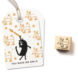 Cats on Appletrees - Stempel Getekende Kat