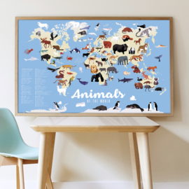 Poppik - Maak Je Eigen Stickerposter: Animals of the World