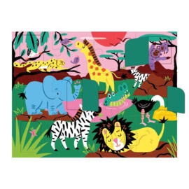 Mudpuppy - Lift-the-flap Puzzle On Safari (12 st)