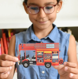 Poppik - Mini Stickerposter: Brandweer
